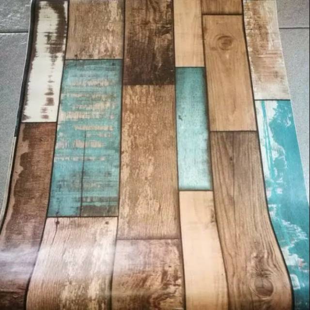 Wallpaper dinding murah motif kayu ruang tamu/keluarga kamar tidur memperindah ruangan