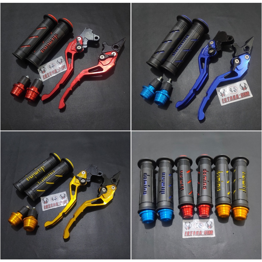 Handle Handel Rem Beat Karbu,Beat Fi 2012-2014,Beat Fi Esp (Non ABS) Vario 110 Karbu, Vario Techno 125 Karbu Plus jalu stang cnc plus grip domino sisik