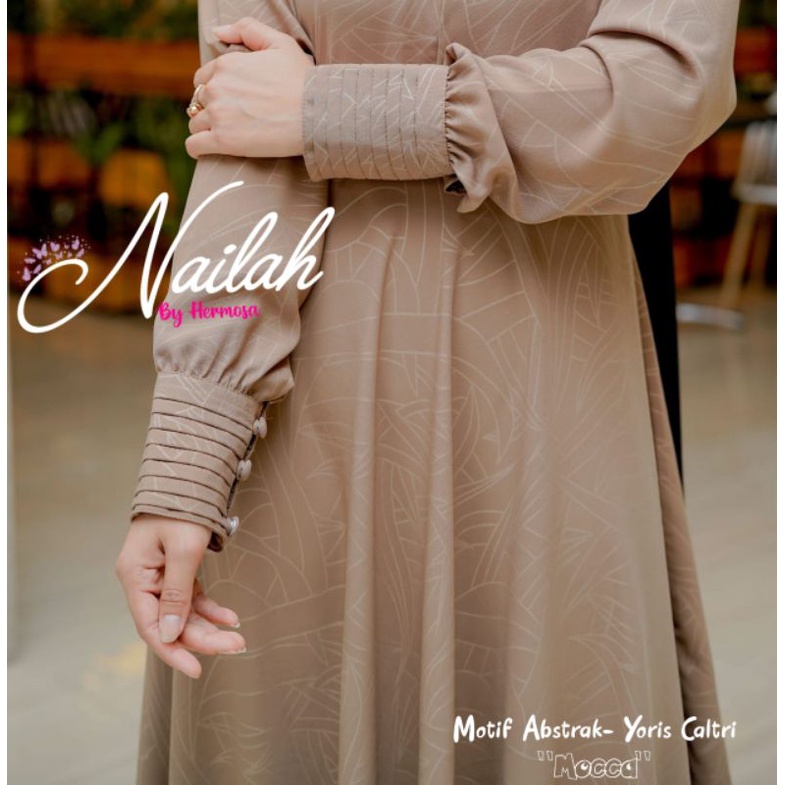 Hermosa  gamis syari embos  yoris caltri  warna  mocca dan  kuning  kubus..lebar bawah 4m  simple el