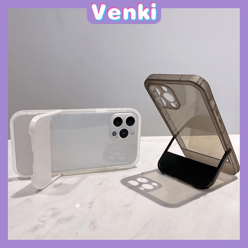 iPhone Case Silicone Soft Cover Folding Stand Clear Candy Color Airbag Shockproof Camera Cover Protection Compatible For iPhone 11 iPhone 13 Pro Max iPhone 12 Pro Max iPhone 7 Plus