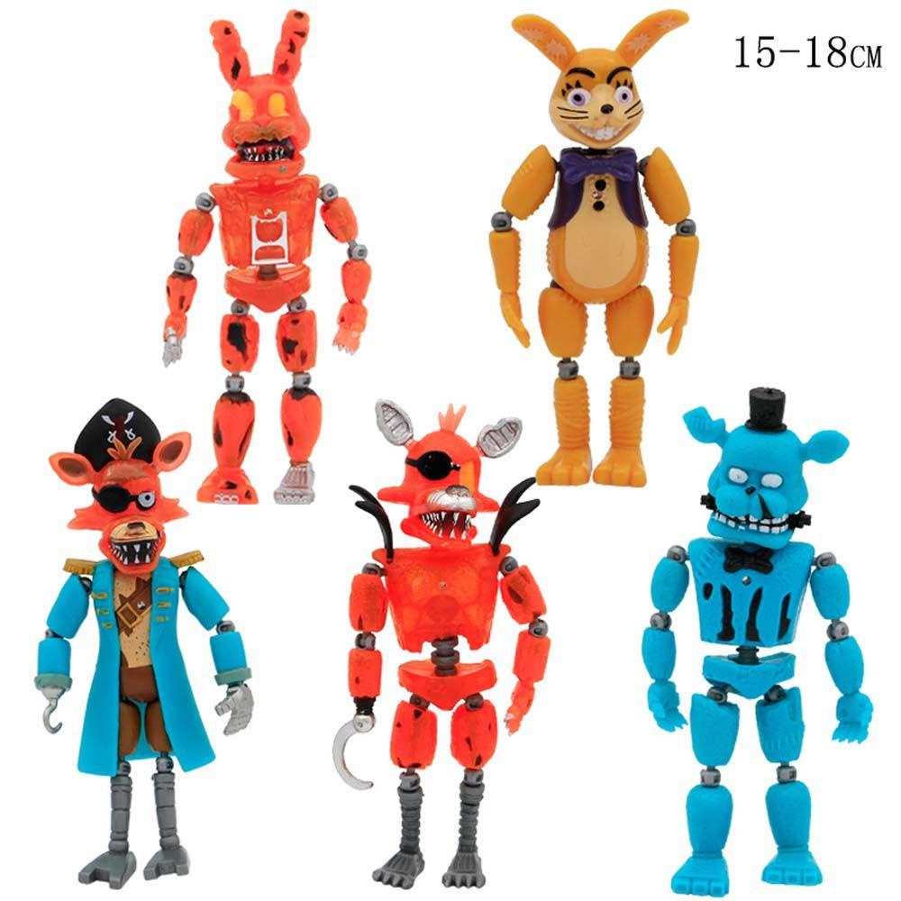 Lanfy Lima Malam Di Freddy's Pirate Edition PVC Hiasan Mobil Figure Mainan Bonnie Kutukan Dreadbear Kapten Freddy Bear Model Koleksi