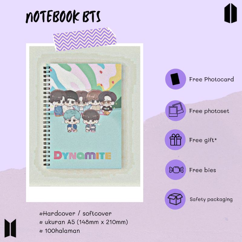 

Notebook BTS Dynamite chibi ver.