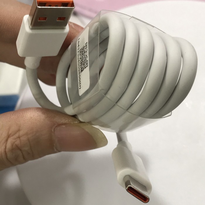 KABEL DATA USB TYPE C 5A CHARGER TURBO FAST CHARGING XIAOMI WHITE ORI