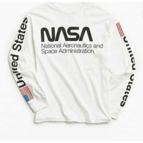 KAOS BAJU TSHIRT LENGAN PANJANG PRIA WANITA NASA HYBRID USA COMBED 30S
