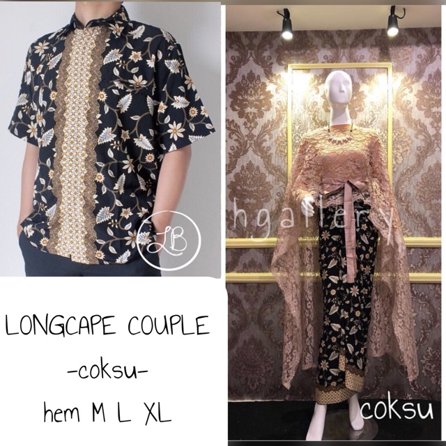 LONGCAPE COUPLE / KEBAYA COUPLE KONDANGAN / KEBAYA CAPE COUPLE