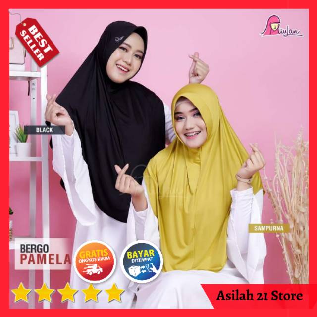 Hijab Kerudung Instan Jilbab Bergo Pamela Miulan Original