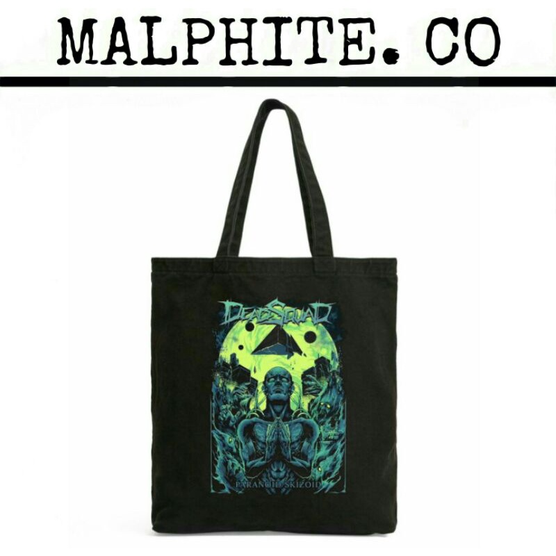 Totebag Deadsquad Paranoid Skizoid Tote Bag Motif Logo Band Metal Merch Tas Jinjing Selempang Should