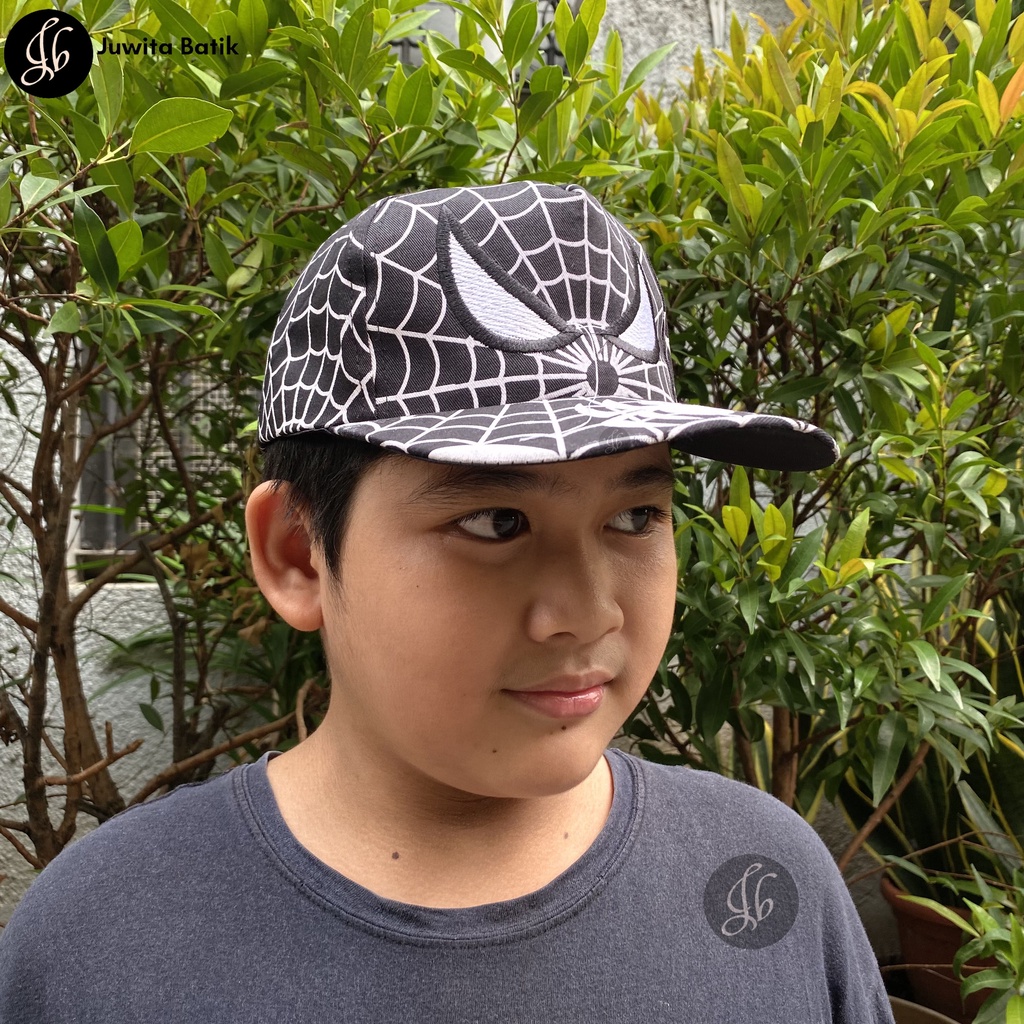 Topi Baseball Anak Laki Laki Spiderman Bordir 2-10 Tahun