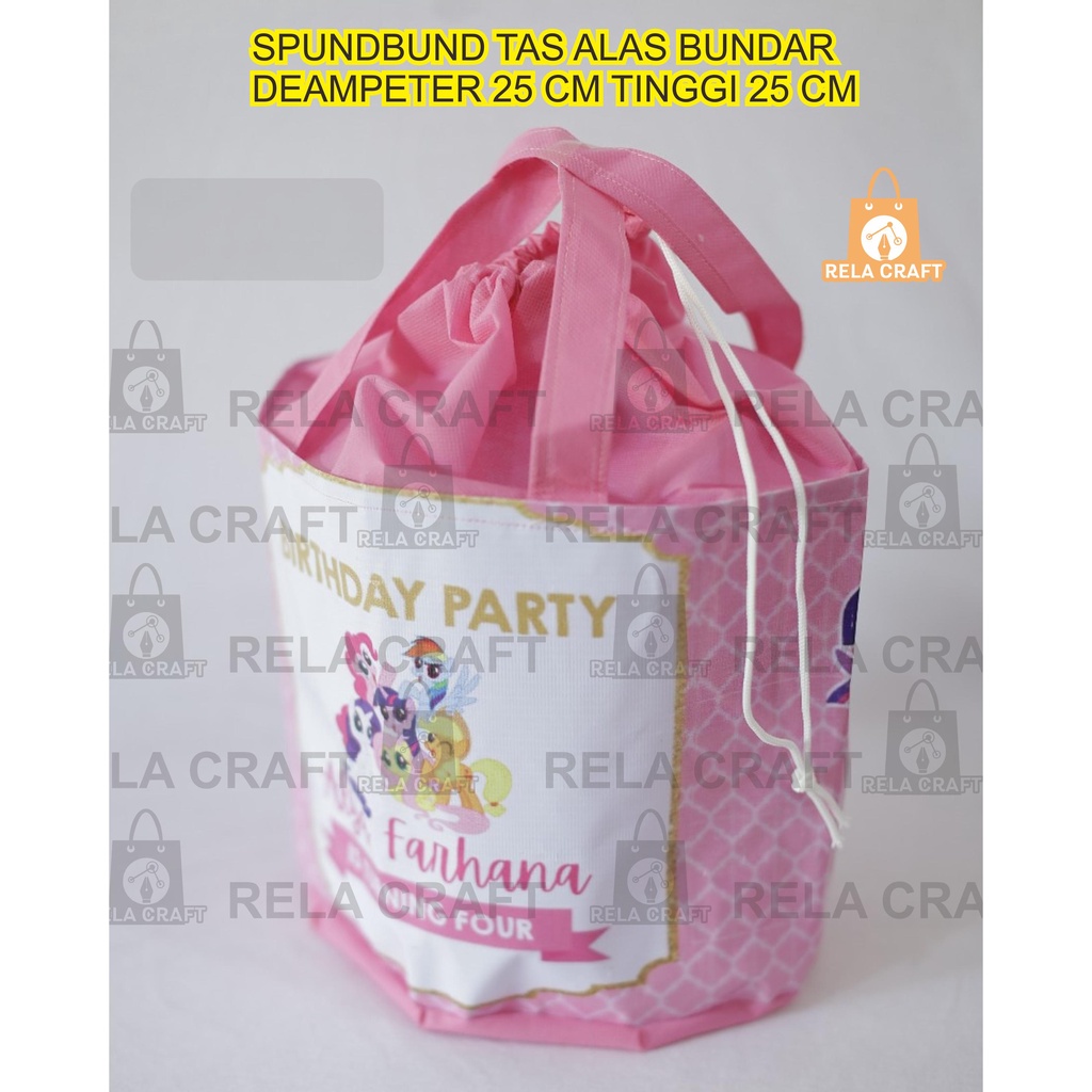 tas spunbond/tas ulang tahun/tas hampers/ALAS BUNDAR D 25 T25