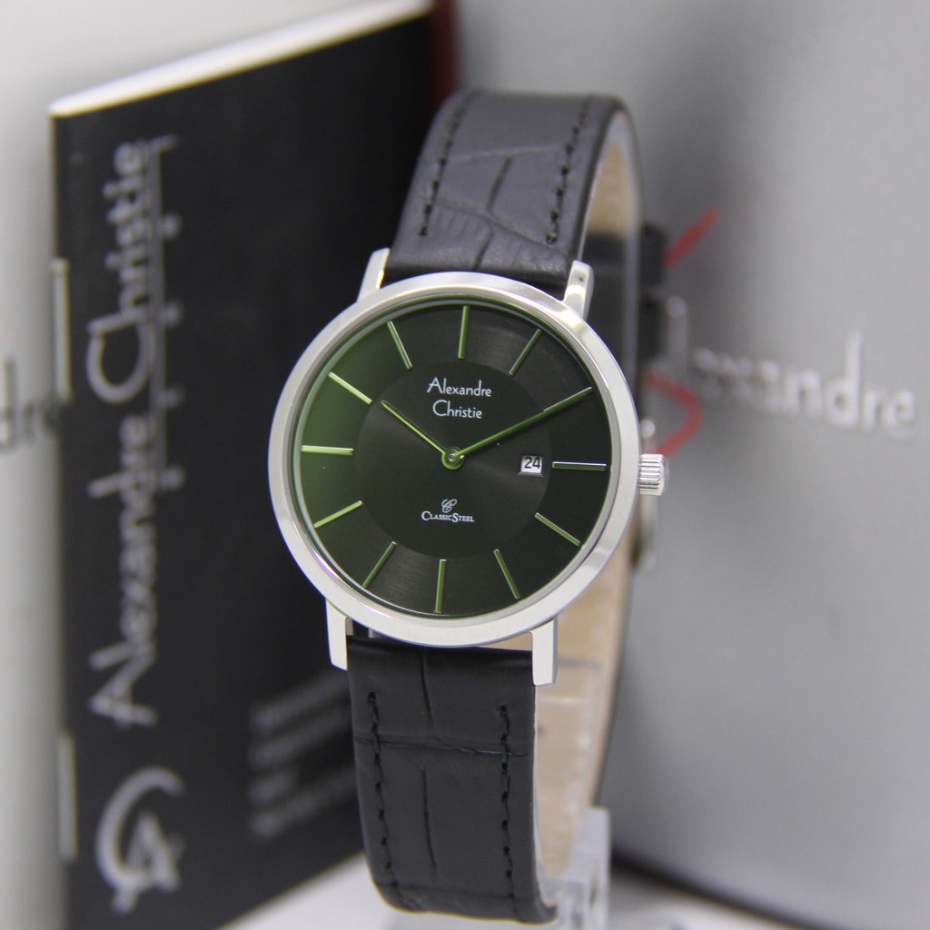 ALEXANDRE CHRISTIE 8599 SILVER BLACK WANITA ORIGINAL AC8599 AC 8599 JAM TANGAN CEWEK ARLOJI CEWEK