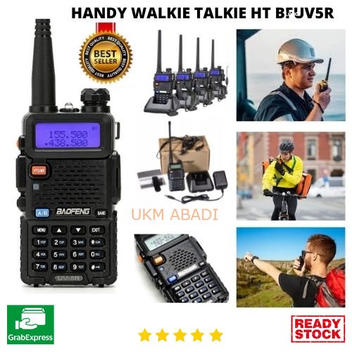 Walkie Handy Talkie HT UV5R Dual Band Ori BFUV5R Hitam