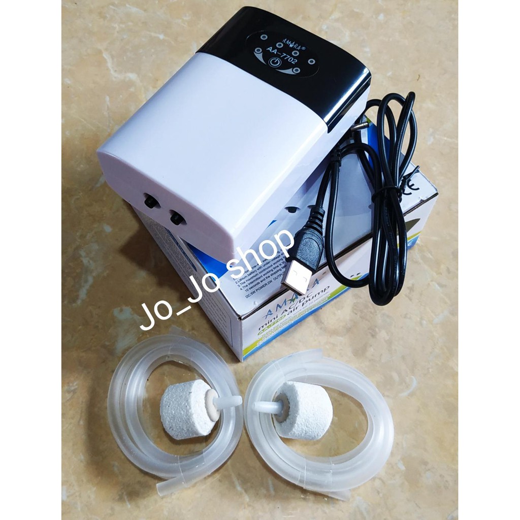 AMARA AA 7702 Pompa Udara AC DC USB Air Pump Aerator