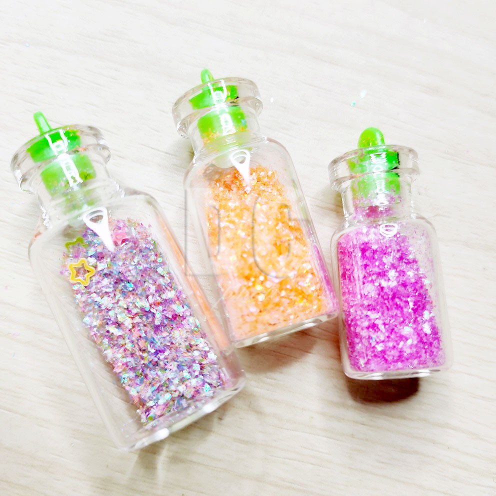 MURAH!!! GLITTER POWDER 3in1 SEQUIN BINTANG HATI SLIME NAIL ART RESIN