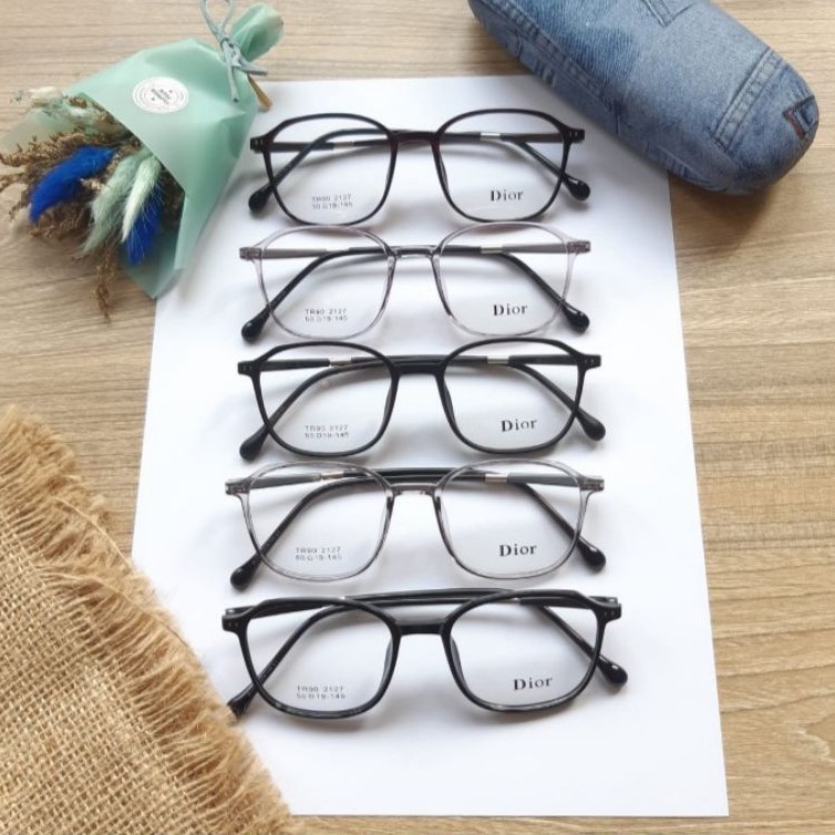 Kacamata minus antiradiasi frame deor 2127 TR90 bahan lentur ( free cairan dan lap kacamata )