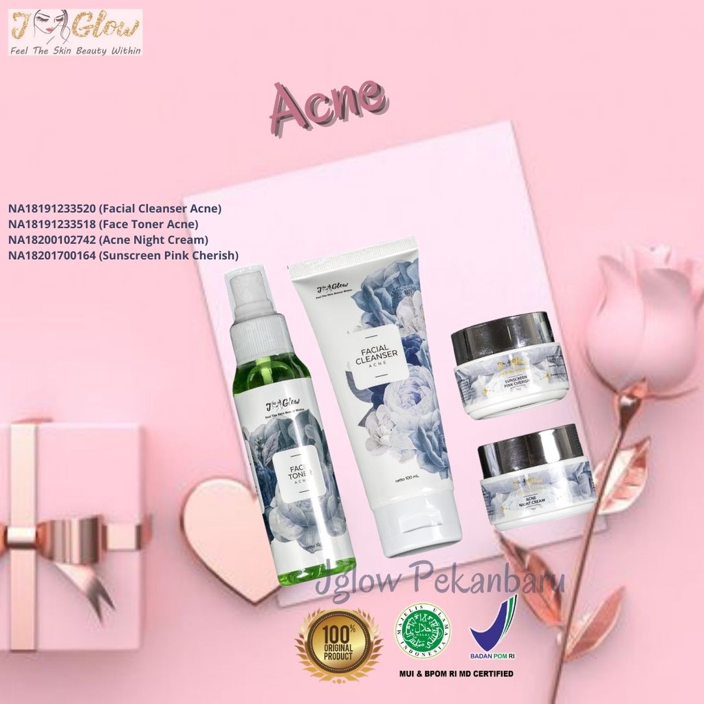 Jglow Skincare Paket Acne BPOM 1 Paket