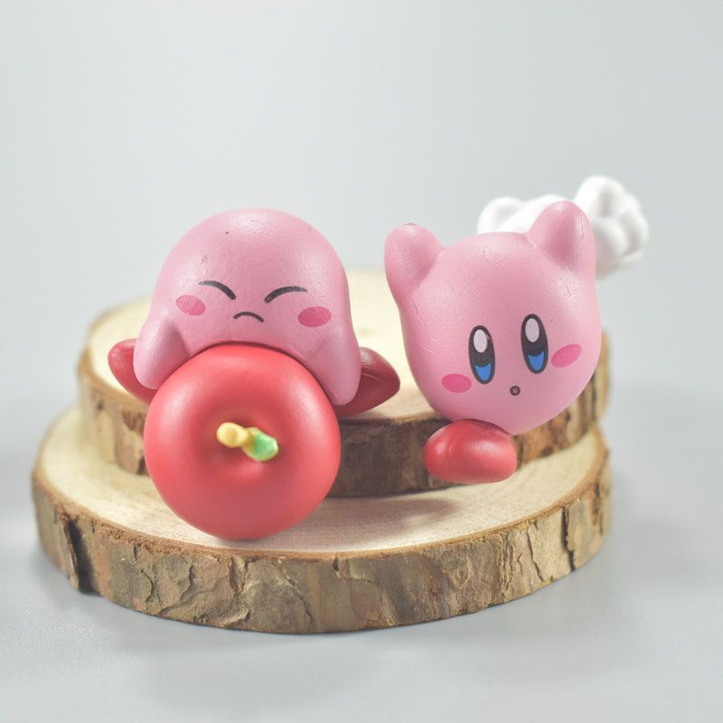 New Kawaii Action Figure Cartoon Kirby Figure Star Kirby Decorate Dolls Mini Model Toys Collection Figure Doll Kids Gifts Chef with Spoon 6PCS