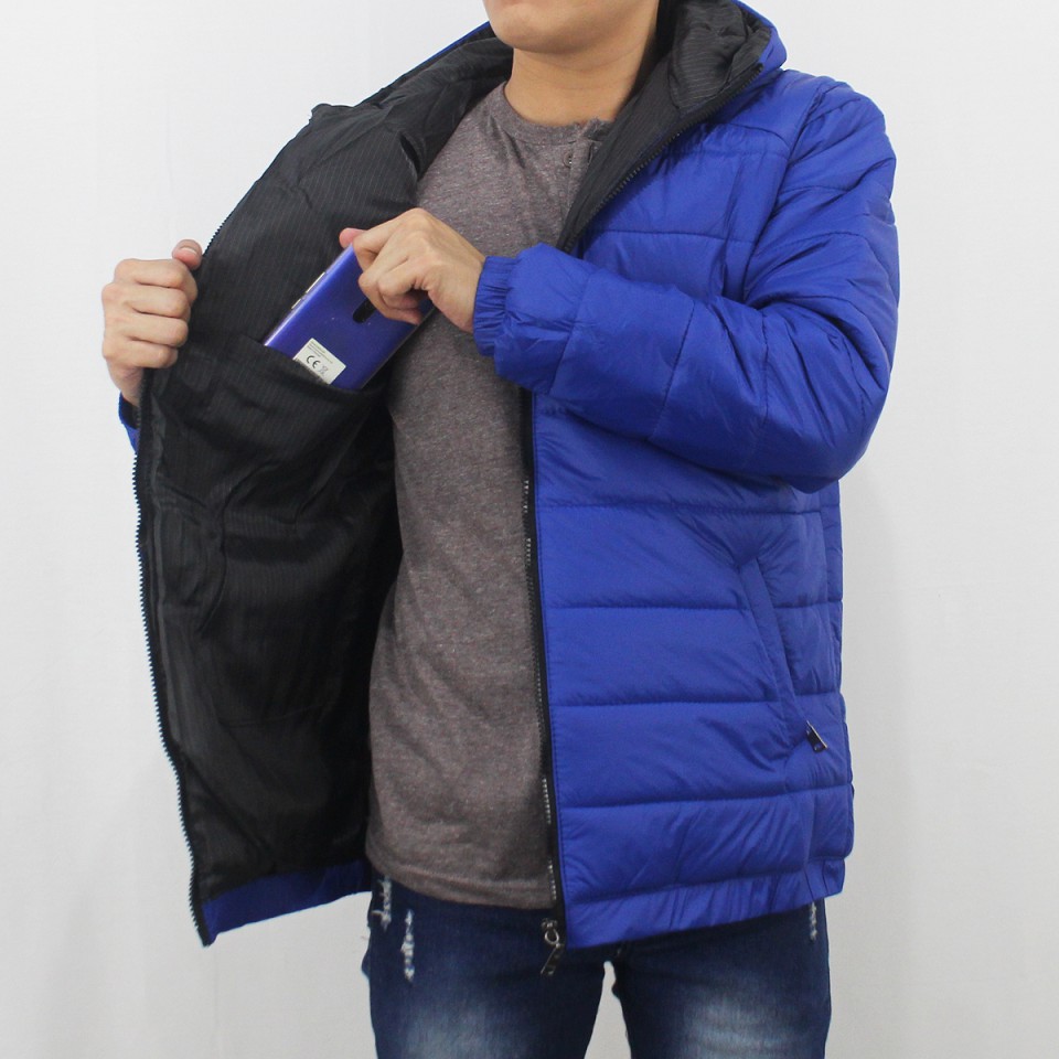 JAKET PUFFER TEBAL PRIA BIRU SIZE M L XL XXL  - JAKET WINTER - JAKET PARASUT TEBAL PRIA - JAKET GUNUNG TEBAL PRIA BIRU