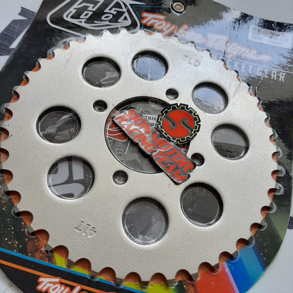 Gear Belakang/ Rear Sprocket Satria FU Old / Satria 2T / Smash / Shogun / Tornado 415/41T TLD Nickel-3