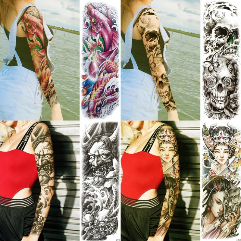 Model terbaru 2020 Tatto temporary Full arm GRATIS BUBLE WRAP NO