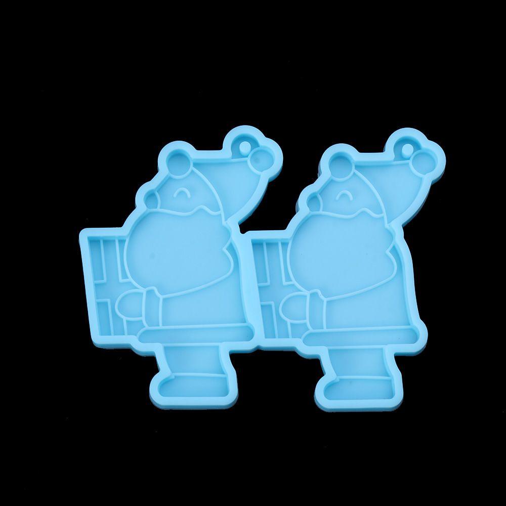 Preva Anting Cetakan Resin DIY Menjuntai UV Epoxy Elk Santa Claus Snowflake Resin Silicone Mold
