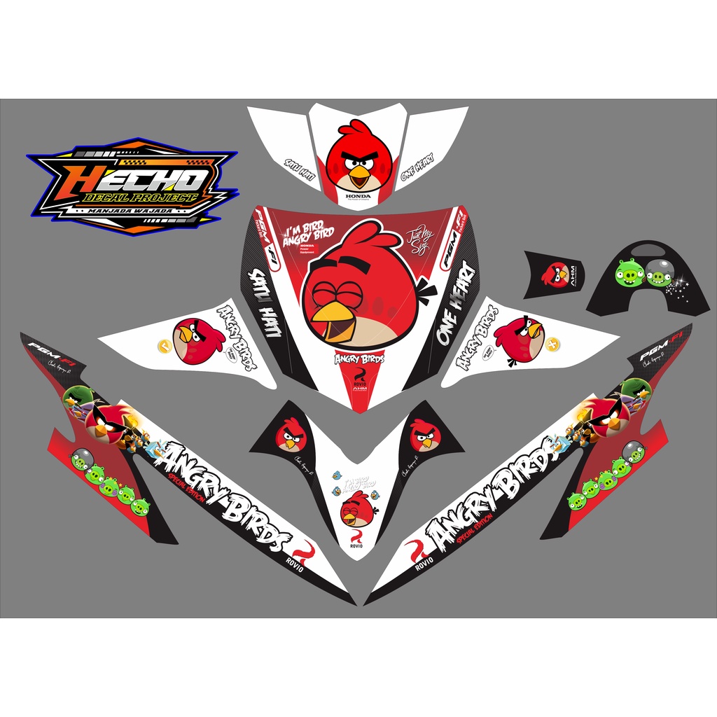 Decal Stiker vario 110 karbu Dekal Variasi Stiker Striping custom Fullbody