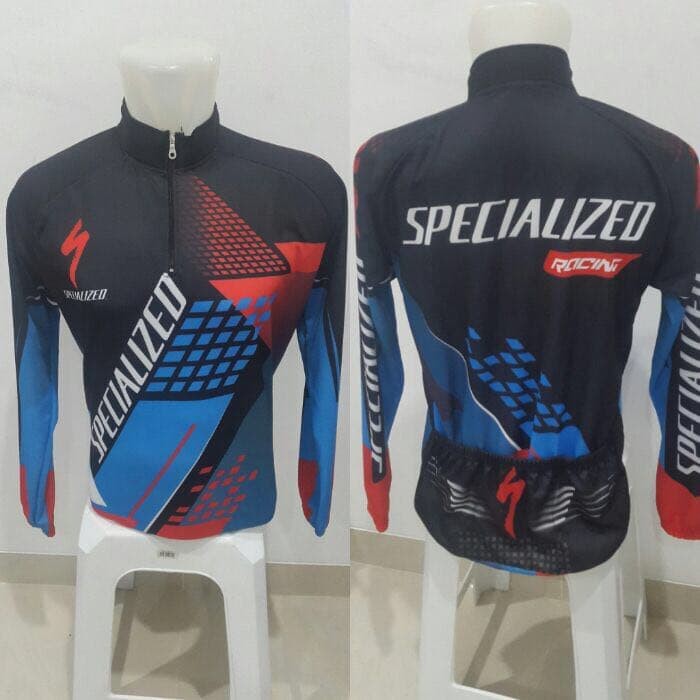 Baju Kaos Jersey Sepeda Hitam Biru