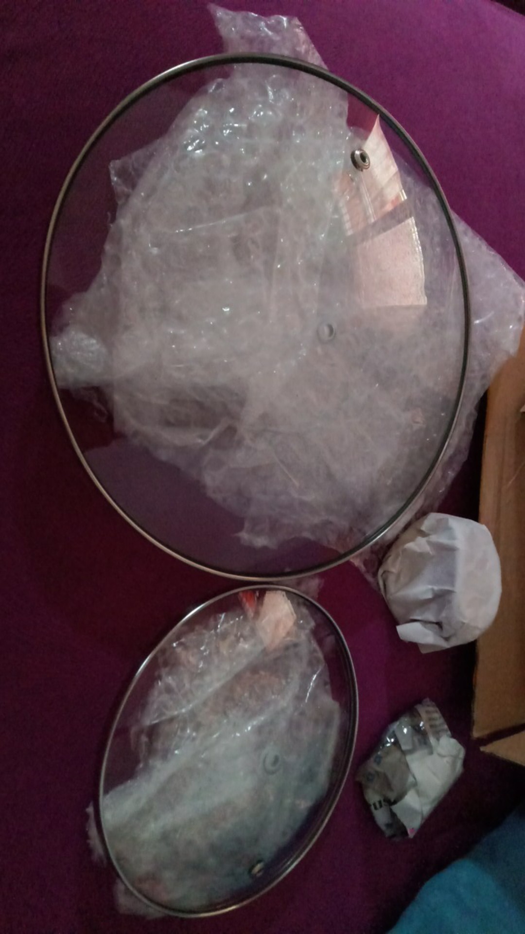 Tutup Panci Kaca Biasa/tanpa Kaki, Diameter Tutup +/- 15.2 Cm (16 Cm) + Knop Oval