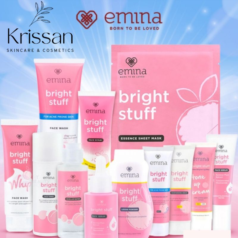 Paket Emina Bright Stuff Lengkap - paket skincare Emina - Emina bright stuff series - paket hemat Em