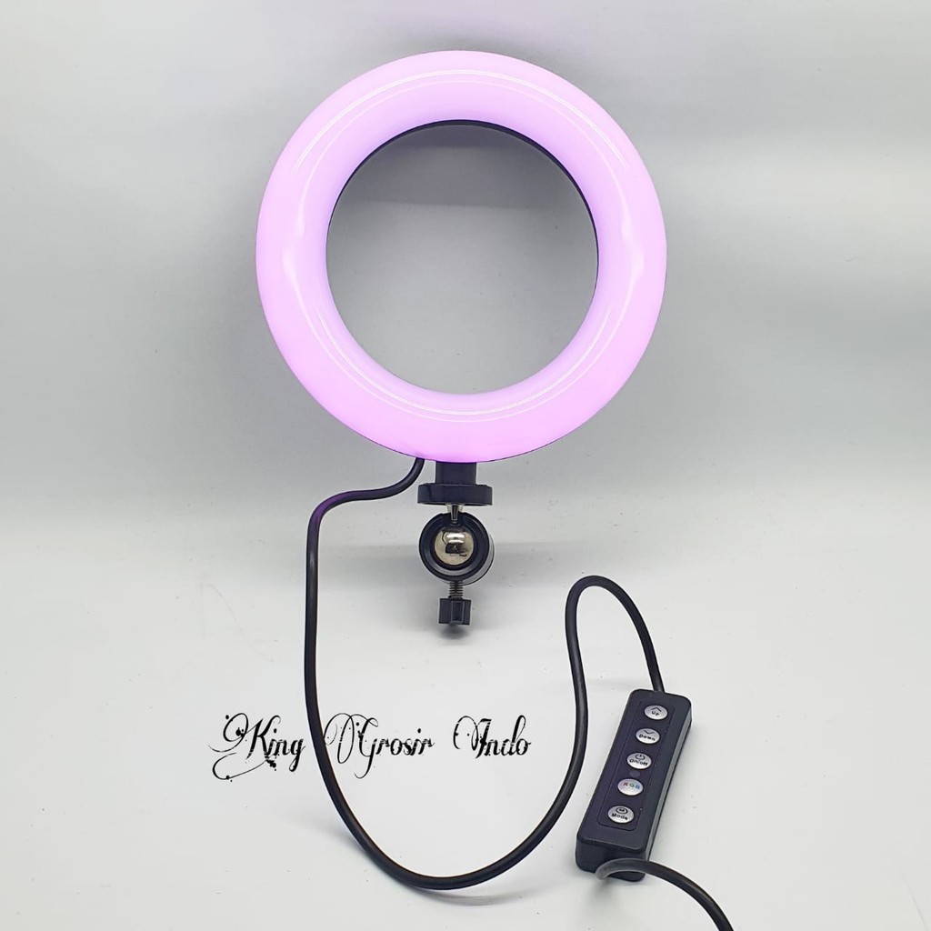 Soft Ring Light / RGB LED MJ16 Lampu Selfie Studio Photo ( 6 Inch / 16 cm )