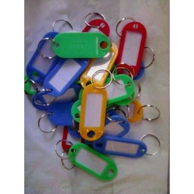 

Gantungan kunci plastik label nama warna 1pack isi 50pcs Murah