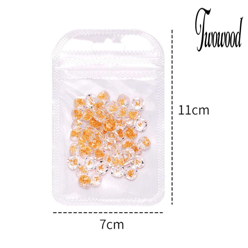 50 Pcs Ornamen 3D Bahan Resin Tahan Air Untuk Dekorasi Nail Art