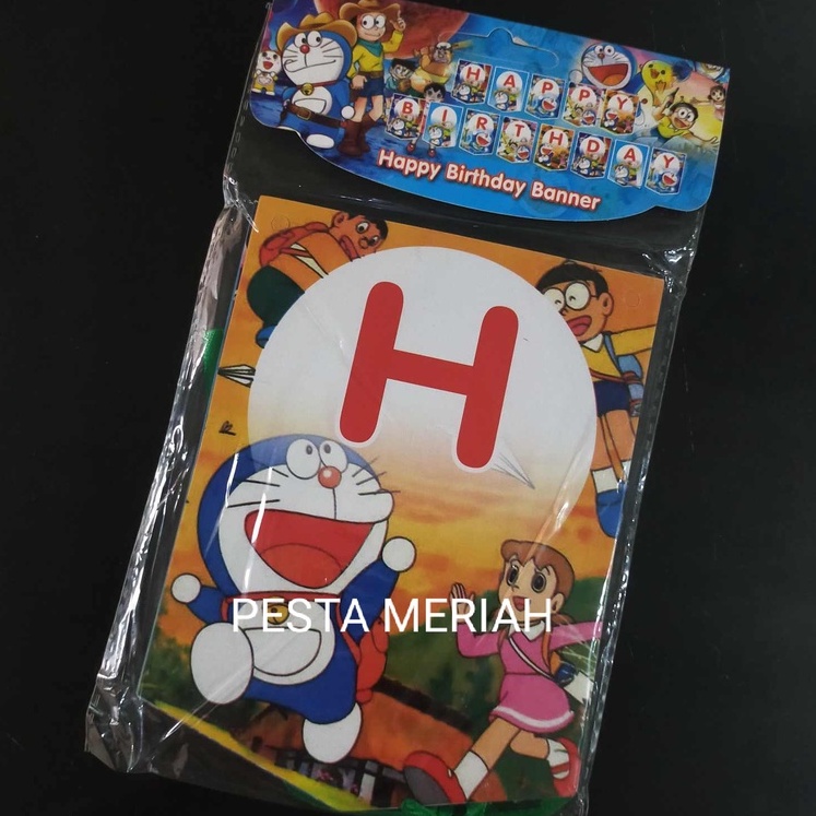 BANNER DORAEMON / BANNER HAPPY BIRTHDAY DORAEMON / BANNER HBD DORAEMON / BANNER HBD MINI DORAEMON