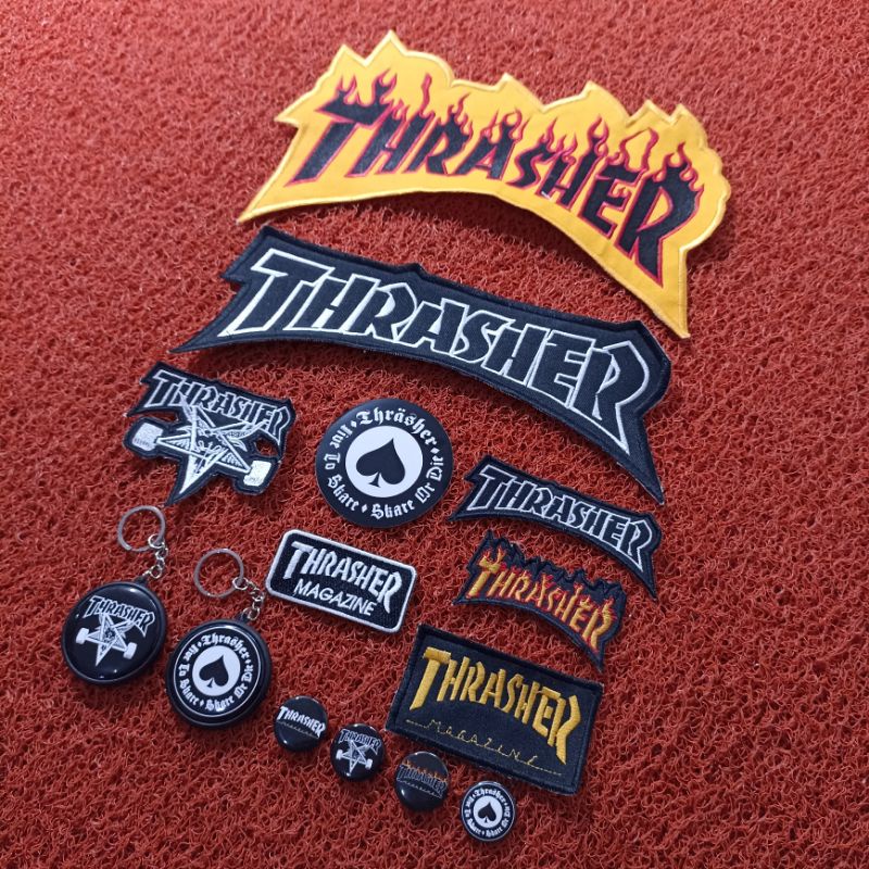 Backpatch bordir Thrasher satu set best seller