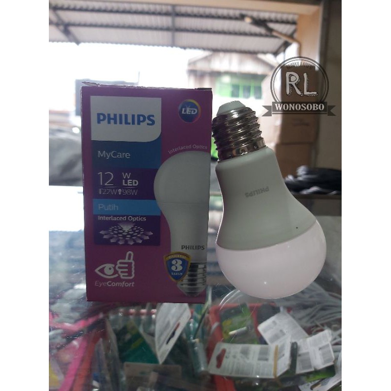 Lampu Philips Led bohlam 12 watt putih