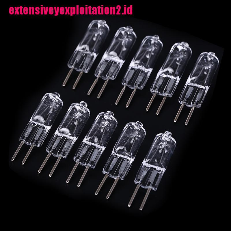 &lt; E2id &amp; &gt; 5Pcs Jc 220V G5.3 35W / 50W Lampu Halogen Hangat