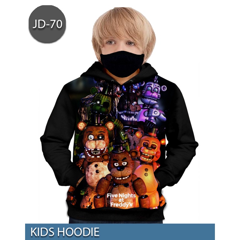 Jaket Anak Sweater Five Nights at Freddy Jaket Keren Hoodie Sweater Anak 3D #JD-70