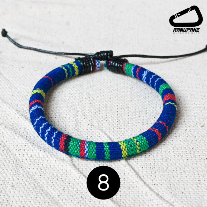 Gelang Tenun Etnik Songket Gelang khas Lombok Motif Unik Gelang Vintage Etnik Etnic Pendaki Gunung Pria Wanita-8