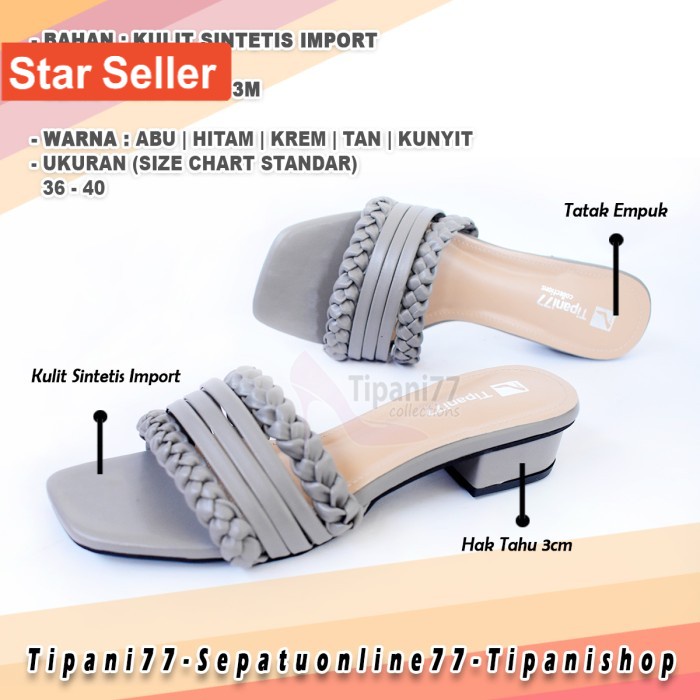 HEELS STRAPPY WANITA SANDAL PESTA UNDANGAN SANTAI CEWEK EMORY HIIL MURAH MODEL IMPORT GC BRUKAT MIKA