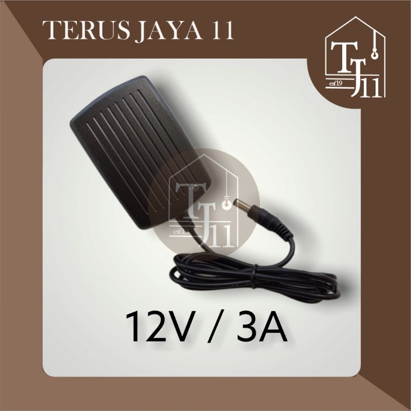 Adaptor 12V 3A/Adaptor LED Stripe/Adaptor Wi-Fi Router/ Adaptor Hitam PREMIUM QUALITY