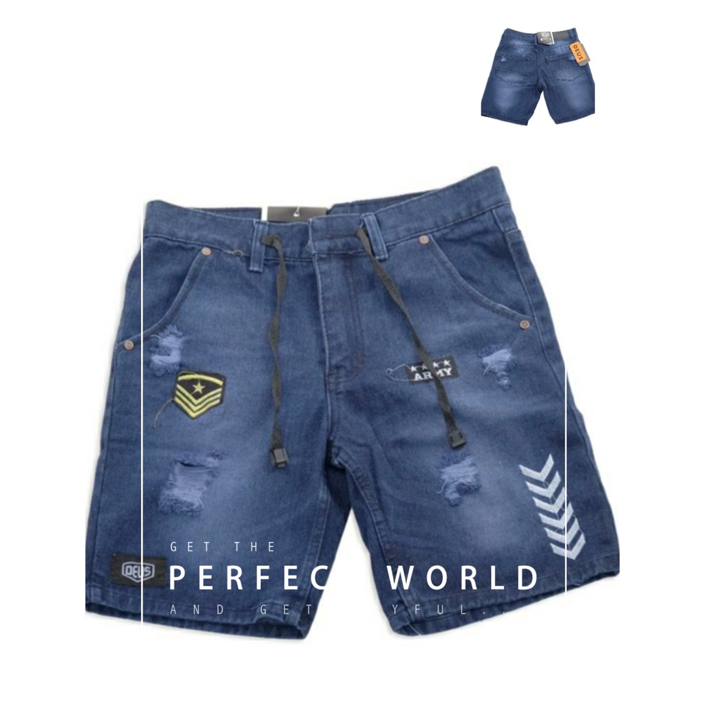 Celana jeans pria sobek celana jeans pendek sobek pria Celana jeans sobek Jeans sobek Jeans pendek p