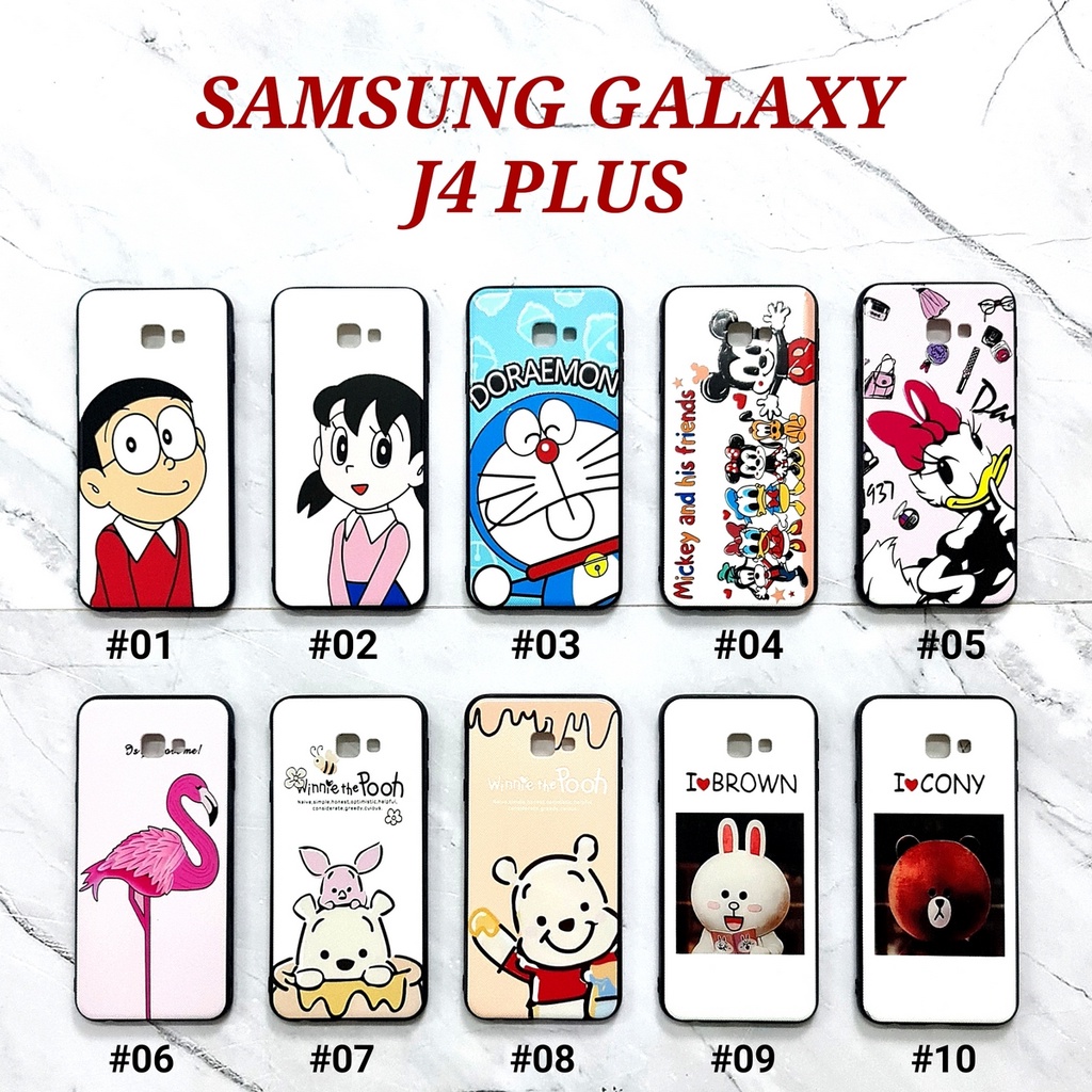 [ BUY 1 GET 1 FREE ] FDL - SAMSUNG J2 PRIME GRAND PRIME J2 CORE J4 PLUS J5 2015 J6 PLUS M10 A10 M20 M30 | DISLINE Soft Hard Case Cartoon texture embos UV