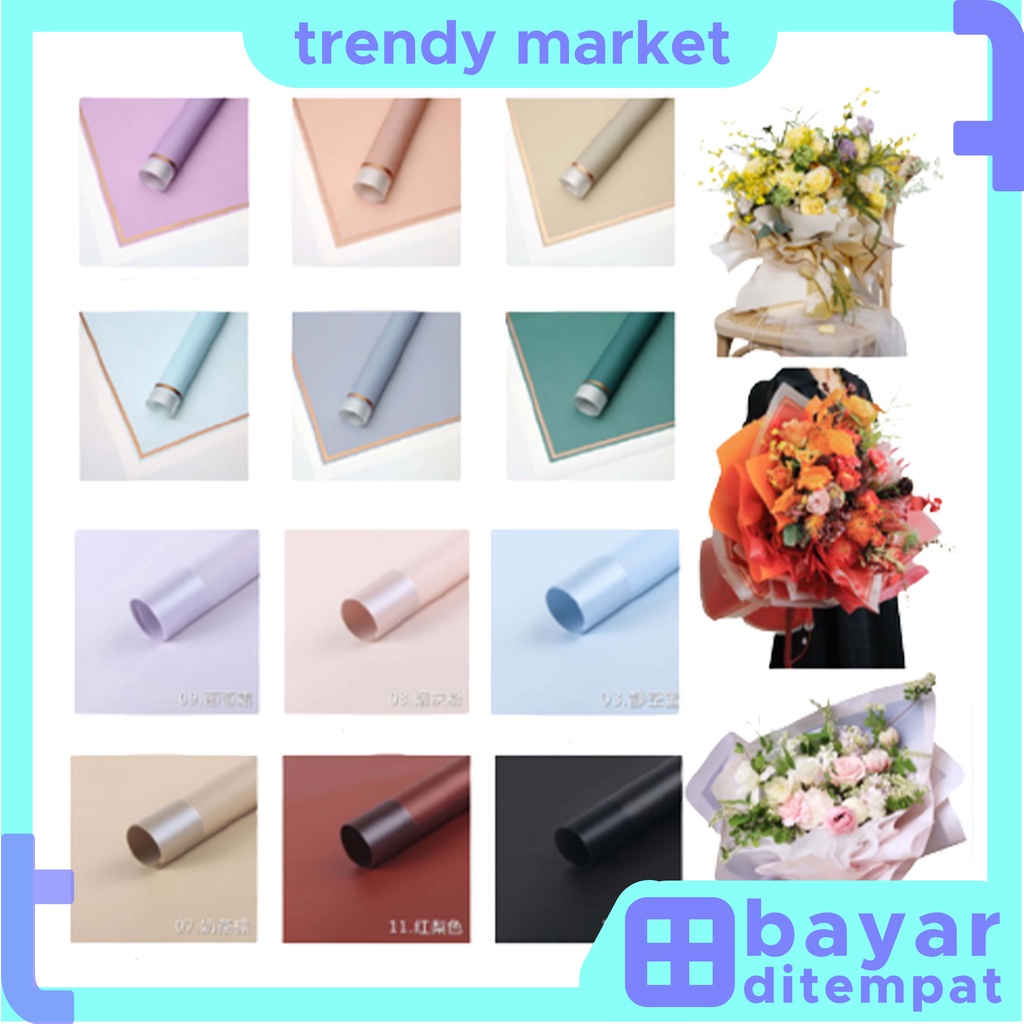 

Kertas Buket Bunga Flower Wrapping Flower Paper List Gold Cellophane Florist KB23 / KB27