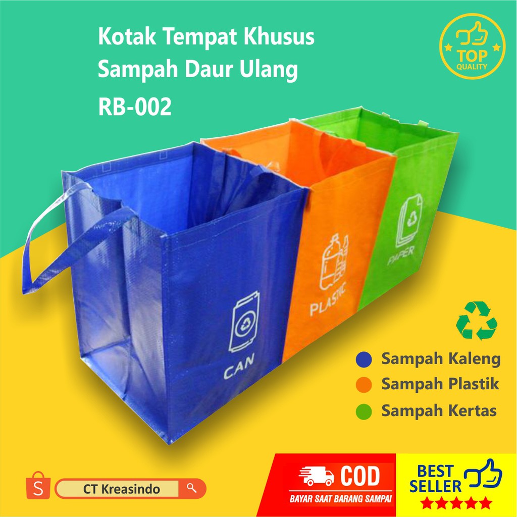  Kotak  Tempat Sampah Daur  Ulang  Recycled Bag RB 002 