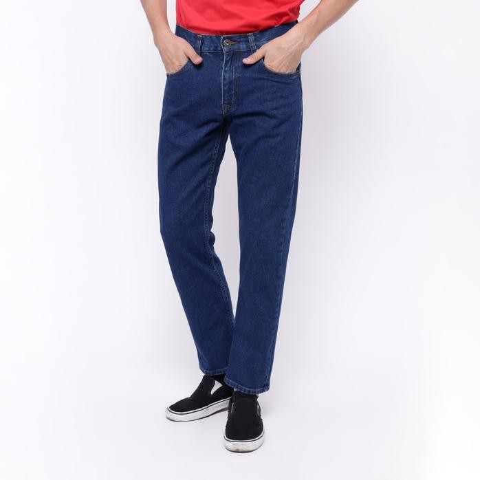 Edwin Celana Jeans Slim Fit Pria Panjang Biru Roma 03 - Biru, 27 Best Quality
