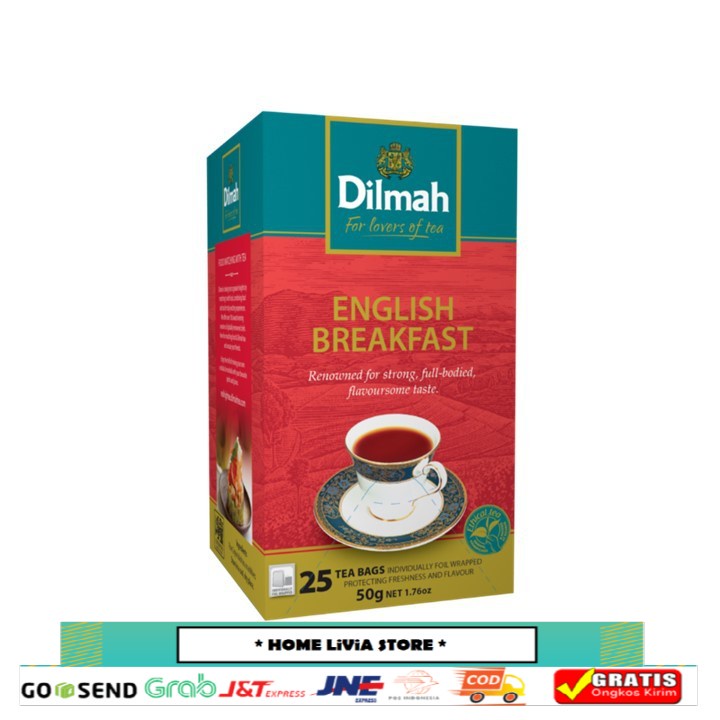 

Dilmah English Breakfast Tea Foil Envelope 25 Tea Bags