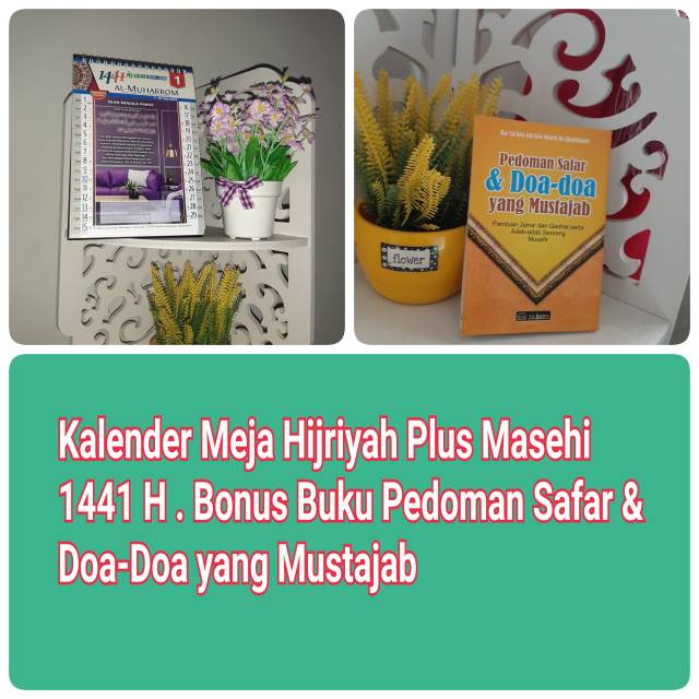

promo kalender meja hijriyah plus masehi 1441 H