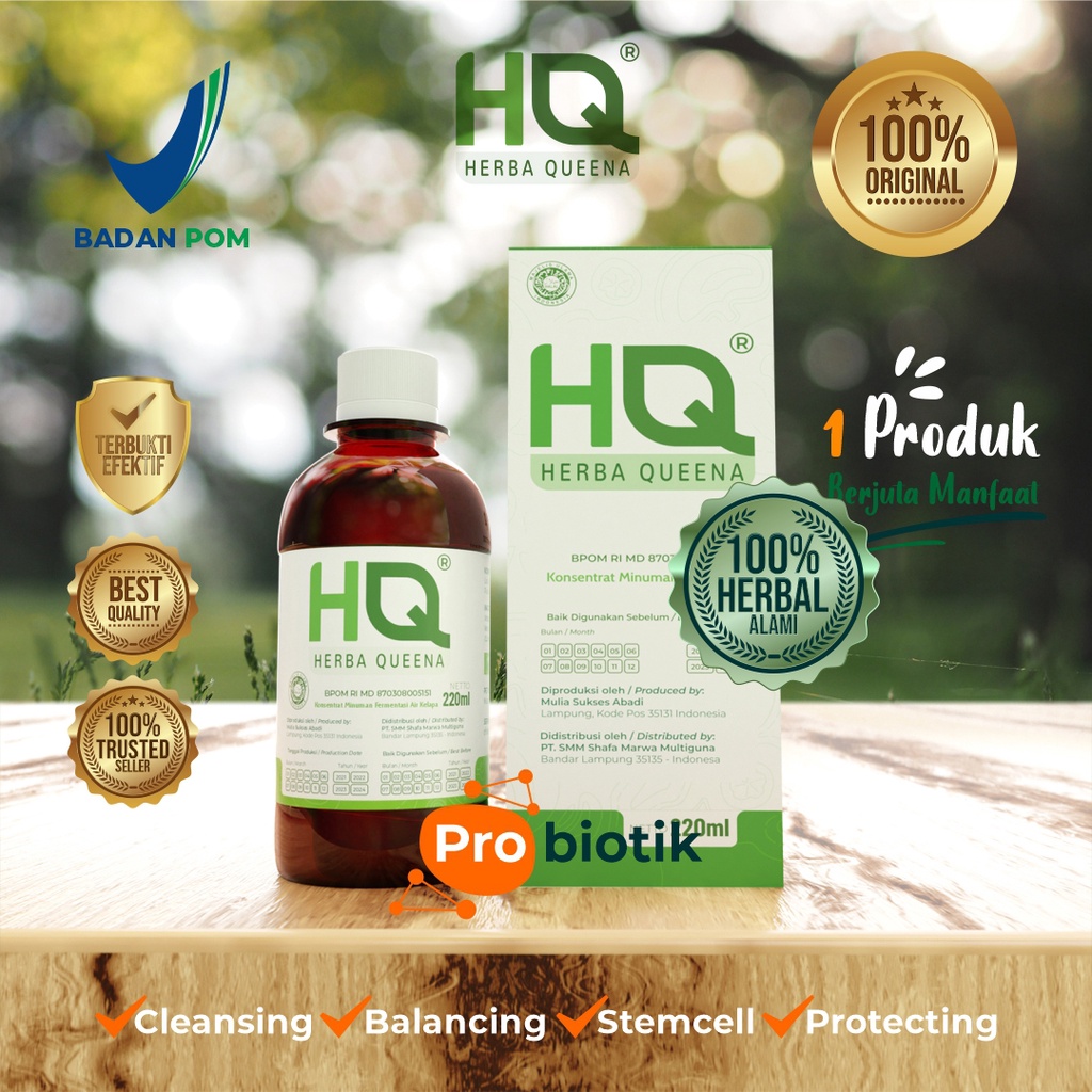 Obat Herbal Kolesterol / Obat Asam Urat / Obat Diabetes - HQ Herba Queena Probiotik