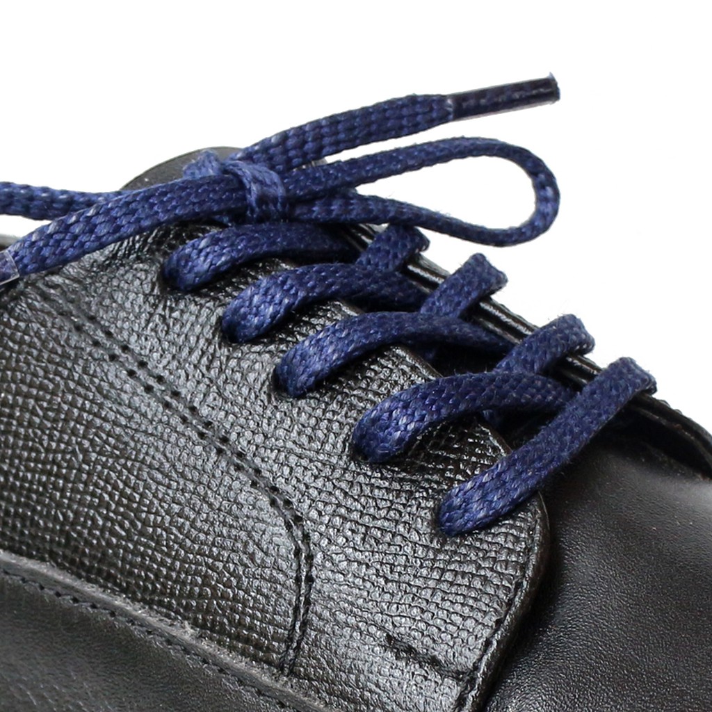 MR Shoelaces TH12 Anchan (Biru Tua) Tali Sepatu Lilin Gepeng Thin 3-4mm (Waxed Laces) 50cm 80cm 120cm 150cm Blue