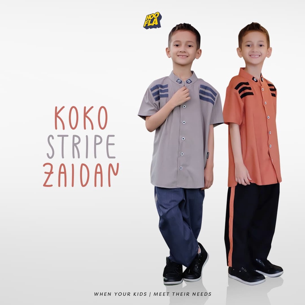 HOOFLA- KOKO STRIPE ZAIDAN-KSZ01-KSZ02-SETELAN KOKO ANAK TERBARU