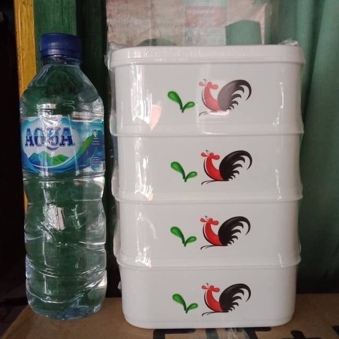 Technoplast Rantang Susun Piknik Jumbo Plastik Ungu Bpa Free & Food Grade